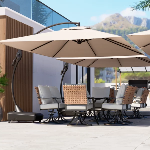 Kappel 156'' x 120'' Rectangular Cantilever Umbrella – Stylish and Functional Shade for Outdoor Spaces