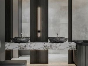 Light Luxury Bathroom Cabinet - Sophisticated and Functional Storage Solution