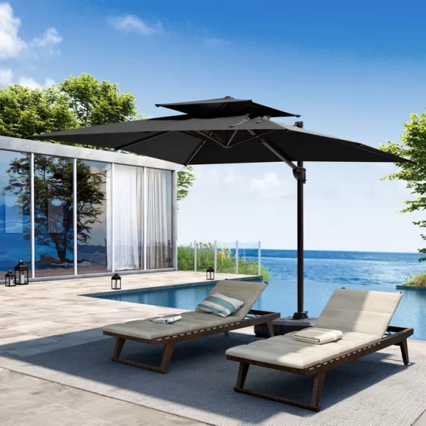 Francios Rectangular Cantilever Umbrella – The Ultimate Shade Solution for Five-Star Luxury Hotel Guest Rooms