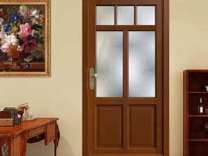 باب خشبي رائع على الطراز الأوروبي – أناقة خالدة للمساحات الفاخرة