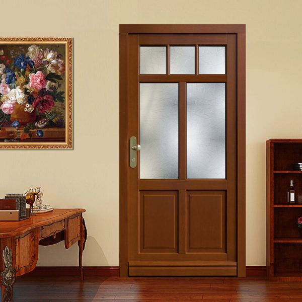 Exquisite European-Style Wooden Door – Timeless Elegance for Luxury Spaces