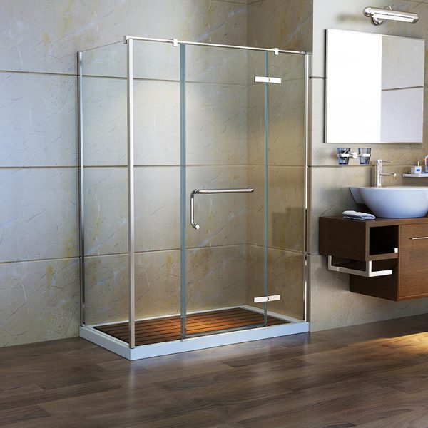 L-Shaped Simple Shower Room – Sleek Design for Modern Bathrooms