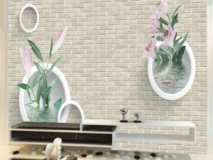 ورق جدران من الطوب الأبيض