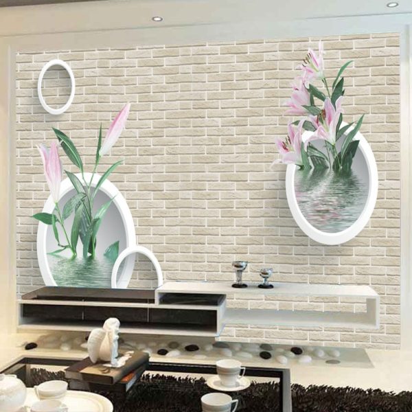 Restaurant Brick Stone Pattern Wallpaper