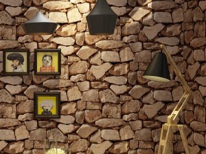 3D Simulation Brick-Pattern Wallpaper