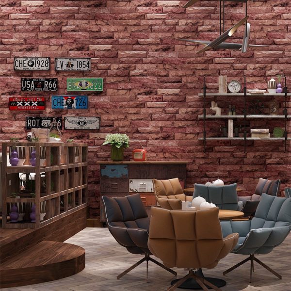 3D Wallpaper Retro Old Brick