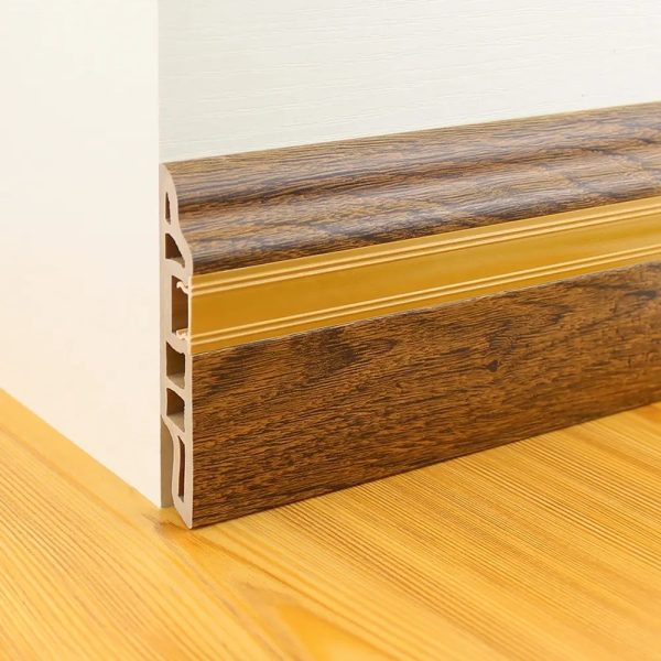 PVC Wall 80mm Baseboard Flooring – Durable, Water-Resistant, and Stylish