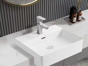 حوض غسيل سيراميك أنيق – حوض حمام عصري ومتين