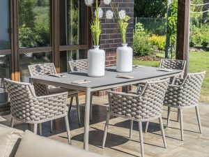 طقم طاولة طعام وكرسي للحديقة الخارجية النوردية - مثالي للفنادق الفاخرة ذات الخمس نجوم