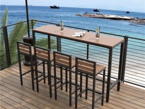 Outdoor Plastic Wooden Tables and Chairs - Durable and Stylish Garden Furniture