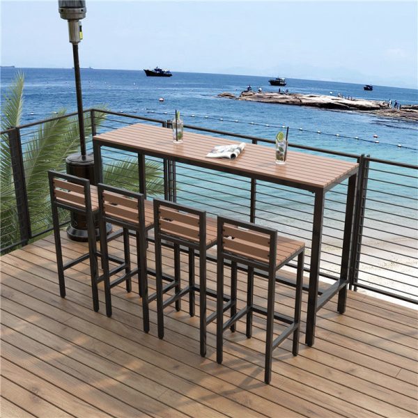 Outdoor Plastic Wooden Tables and Chairs - Durable and Stylish Garden Furniture