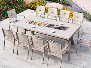 طاولات وكراسي خارجية فاخرة – مثالية للفنادق ذات الخمس نجوم