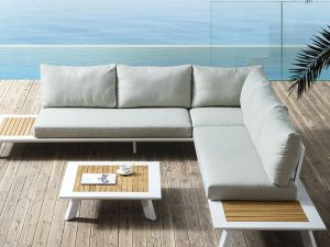 طاولات وكراسي فناء من سبائك الألومنيوم للترفيه في الهواء الطلق - أنيقة ومتينة