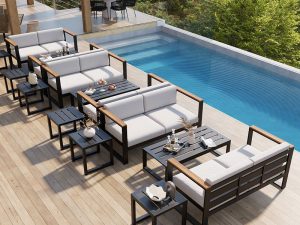 أريكة واقية من الشمس مقاومة للماء للترفيه في الهواء الطلق – الراحة القصوى في الهواء الطلق