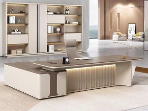 Light Luxury High-End Boss Desk – Elegance and Functionality for Executive Offices