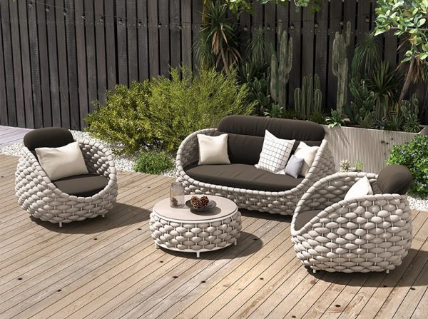 Rattan Editor Outdoor Sofa – Elegant Comfort for Five-Star Luxury Hotel Guest Rooms