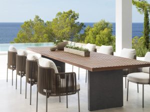 Casual Sunscreen Waterproof Balcony Teak Table Combination – Stylish and Durable Outdoor Furniture