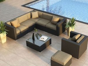 Outdoor Iron Aluminum Alloy Open Sky Sofa – Luxury and Durability for Your Outdoor Spaces