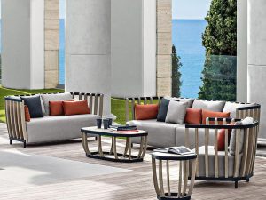 Nordic Outdoor Teak Sofa – Elegant and Durable for Luxury Outdoor Living