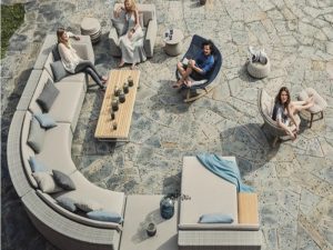 Sunshine House Three-Person Rattan Sofa – Perfect Blend of Comfort and Style