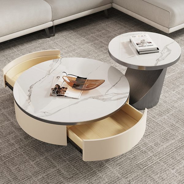 Rock Board Coffee Table – Natural Stone Inspired Elegance