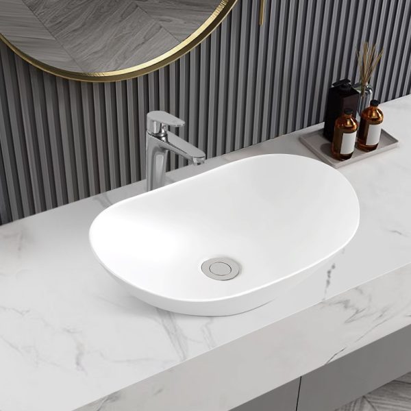 Nordic Ceramic Washbasin – Elegant & Minimalist Bathroom Sink