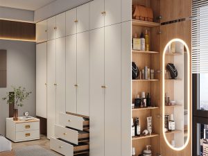 Finished Storage Cabinet Wardrobe – Elegant and Practical Design
