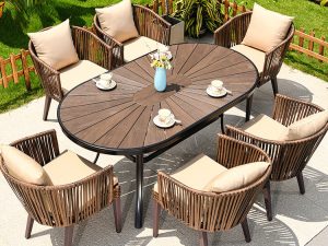 Outdoor Table and Chair Set – Perfect for Five-Star Luxury Hotel Guest Rooms
