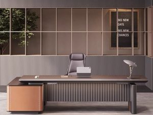 President Table and Owner's Desk Chair Combination – Elegance and Functionality for Executive Offices