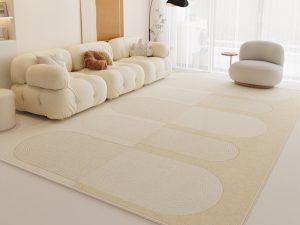 Creamy Style Living Room Carpet - Luxurious Softness and Elegant Design