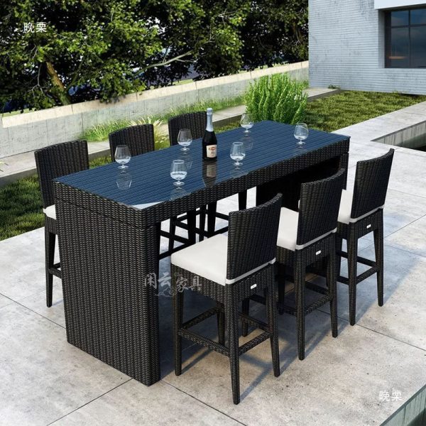 Outdoor Rattan Table and Chair - Elegant and Durable Patio Furniture