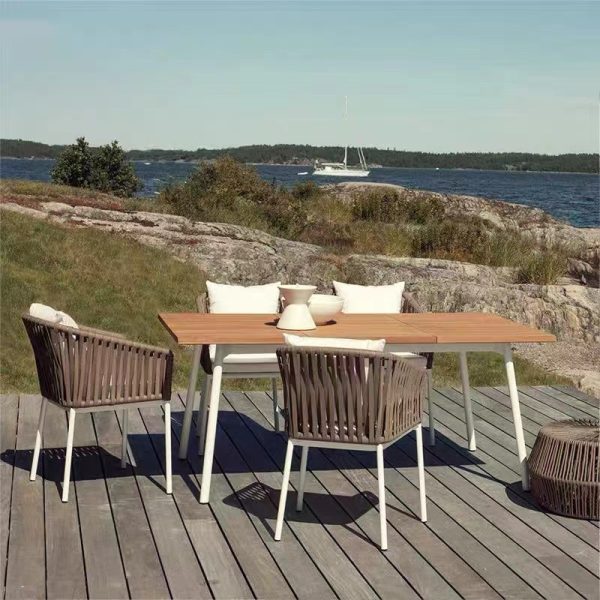 Luxurious Outdoor Vine Chair and Table Set – Perfect for Five-Star Hotel Guest Rooms