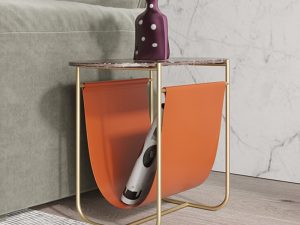 طاولة جانبية رخامية إبداعية من مجموعة Demonday – مزيج من الفن والفخامة