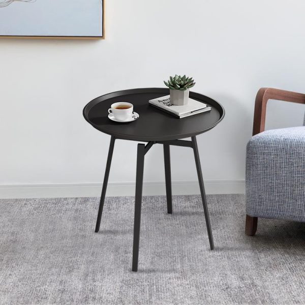 Simple Metallic End Table – Sleek and Modern Elegance