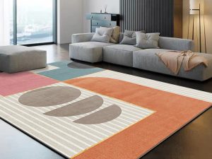 سجادة هندسية بسيطة من الطراز الاسكندنافي - أناقة عصرية لمساحة المعيشة الخاصة بك