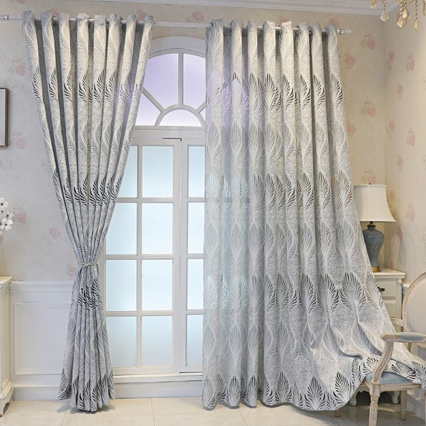 Simple Modern Leaf Screen Curtain – Elegant Minimalist Design