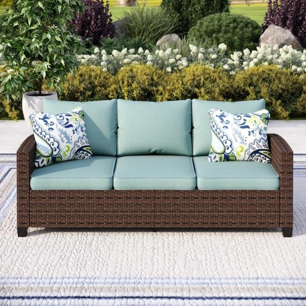 Stylish Wicker Outdoor Patio Sofa & All-Weather Rattan Couch – Perfect for Your Outdoor Space