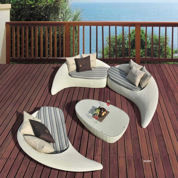 Outdoor Sofa Combination – Luxurious Rattan Set for Balcony, Courtyard, and Villa