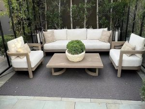 New Arrival Luxury Modern Teak Wood Patio Garden Sofa Sets – Outdoor Furniture