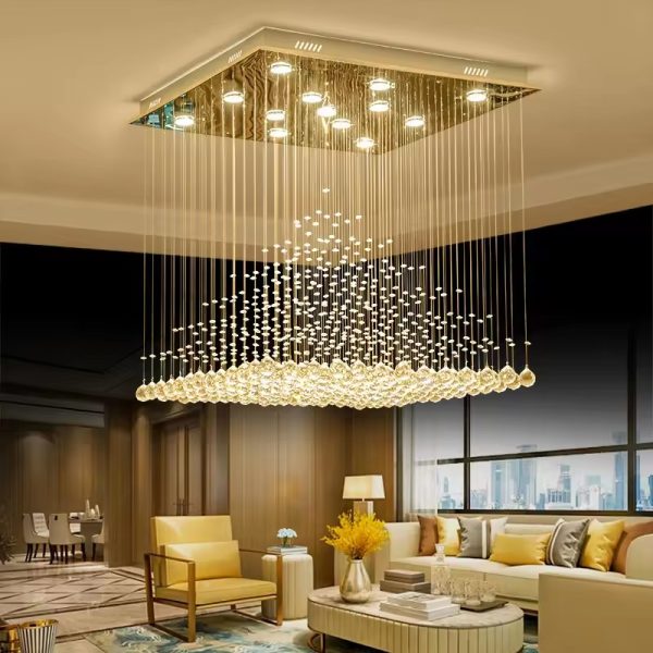 Hotel Wedding Crystal Ceiling Lamp – Elegant Globe Pendant Light for Luxury Venues