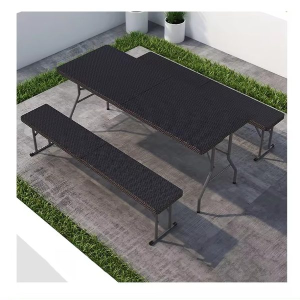 Garden Folding Dinner Table and Bench Set – Stylish and Convenient Outdoor Dining