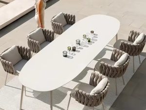 Rope Outdoor Modern Hotel Patio Set – Luxury and Comfort for Five-Star Guest Experiences
