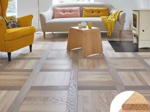 شقة فاخرة بأرضيات رخامية وخشبية – باركيه فاخر مرصع بالرخام