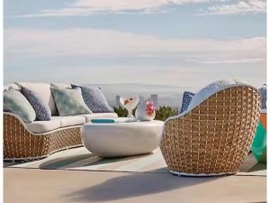 Rattan Garden Lounge Furniture – Wicker Round Sofa for Ultimate Outdoor Comfort
