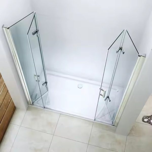 Retractable Double Open Accordion Glass Shower Doors – Luxury and Functionality for Modern Bathrooms