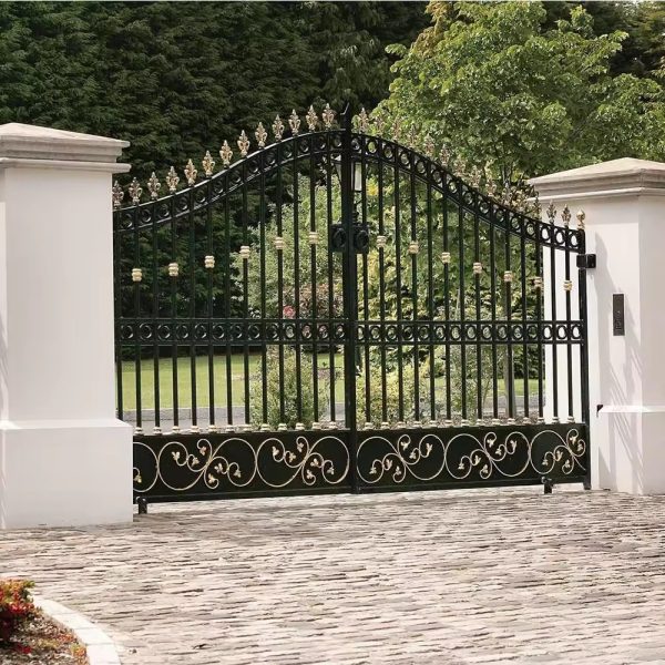 Steel Villa Customized Size Swing Driveway Gates – Elegance and Security for Luxury Homes