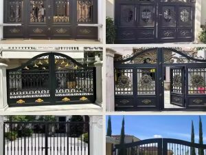 Ornamental Garden Automatic Wrought Iron Gate – Elegance and Security Combined