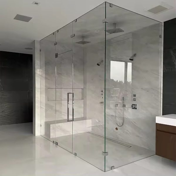 Customized Frameless Tempered Glass Swinging Shower Enclosure Door – Modern Elegance for Your Bathroom