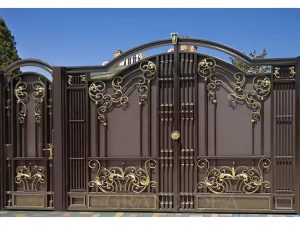 Garden Yard Entrance Double Swing Metal Iron Gates – Elegance and Security Combined