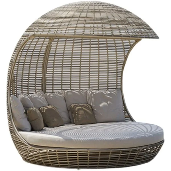 Nordic outdoor luxury lounge bed rattan chair - Image 2